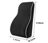 Darrahopens Commercial > Commercial Others > Office Supplies Black Large Ergonomic Memory Foam Lumbar Support Pillow & S Curve High-Back Cusion with Buckle Strap & Breathable Mesh Cover
