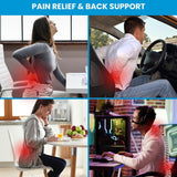 Darrahopens Commercial > Commercial Others > Office Supplies Black Large Ergonomic Memory Foam Lumbar Support Pillow & S Curve High-Back Cusion with Buckle Strap & Breathable Mesh Cover