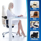 Darrahopens Commercial > Commercial Others > Office Supplies Black Portable McKenzie Method Ergonomic Lumbar Support Roll - Adjustable Memory Foam Cylinder Pillow with Breathable Cover