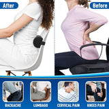 Darrahopens Commercial > Commercial Others > Office Supplies Blue Portable McKenzie Method Ergonomic Lumbar Support Roll - Adjustable Memory Foam Cylinder Pillow with Breathable Cover