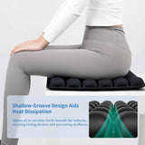 Darrahopens Commercial > Commercial Others > Office Supplies Bohemian Style Portable 3D Aircell Travel Inflatable Seat Cushion with Built-in Pump – 36 Airbags Ergonomic Pressure Relief Pad with Lycra Cover & Non-Slip Base for Office Car Flight Long Sitting