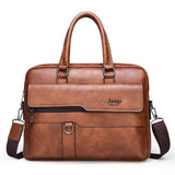 Darrahopens Commercial > Commercial Others > Office Supplies Brown Men's PU Leather Briefcase - Vintage Style Laptop Messenger Bag, Crossbody Satchel for Business & Casual