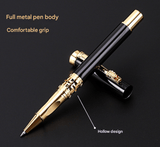 Darrahopens Commercial > Commercial Others > Office Supplies Dark Blue Two-piece Set Luxury Retro Dragon Head Signature Pen Gift Set - Full Metal 0.5mm Rollerball Each Set with 2 Spare Refills for Business and Gifting