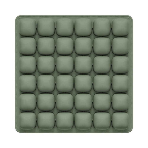 Darrahopens Commercial > Commercial Others > Office Supplies Dark Green Portable 3D Aircell Travel Inflatable Seat Cushion with Built-in Pump – 36 Airbags Ergonomic Pressure Relief Pad with Lycra Cover & Non-Slip Base for Office Car Flight Long Sitting