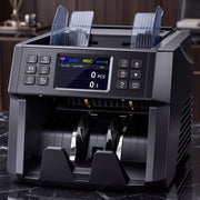 Darrahopens Commercial > Commercial Others > Office Supplies Dual CIS Money Counter with Counterfeit Detection, Mixed Value Bill Counter, 14 Currency Cash Counting Machine with Serial Number Reading, UV MG IR MT Detection, 3.5" TFT Display, AUD USD EUR GBP CNY