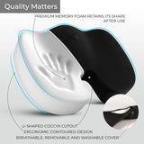 Darrahopens Commercial > Commercial Others > Office Supplies Ergonomic Memory Foam Seat Cushion & Lumbar Support Set - Soft Crystal Velvet Orthopedic Relief Combo for Office & Car
