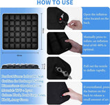 Darrahopens Commercial > Commercial Others > Office Supplies Graffiti Portable 3D Aircell Travel Inflatable Seat Cushion with Built-in Pump – 36 Airbags Ergonomic Pressure Relief Pad with Lycra Cover & Non-Slip Base for Office Car Flight Long Sitting