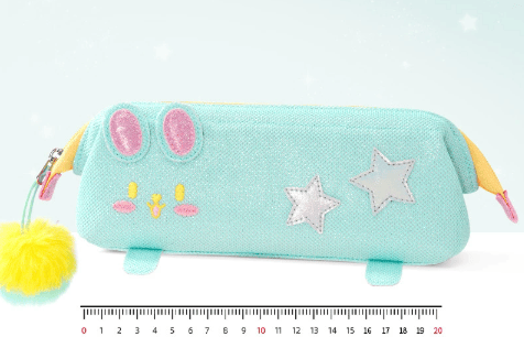 Darrahopens Commercial > Commercial Others > Office Supplies Green Cute Cat Pencil Case for Girls - Large Capacity Sparkly Stationery Pouch with Fluffy Pom Pom