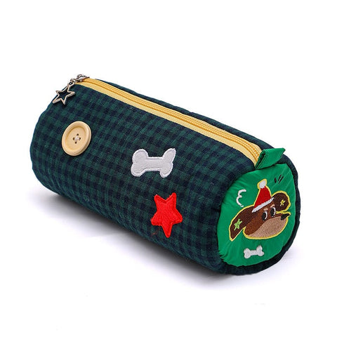 Darrahopens Commercial > Commercial Others > Office Supplies Green Vibrant Color Block Pencil Case - Large Capacity Stationery Organizer for School & Office