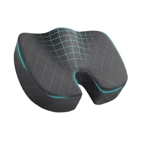 Darrahopens Commercial > Commercial Others > Office Supplies Grey Ergonomic Memory Foam U-Shaped Seat Cushion - Breathable Orthopedic Pressure Relief Pillow with ZIpper Cover & Handle (45 x 36 CM)