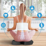 Darrahopens Commercial > Commercial Others > Office Supplies Grey Ergonomic Memory Foam U-Shaped Seat Cushion - Breathable Orthopedic Pressure Relief Pillow with ZIpper Cover & Handle (45 x 36 CM)