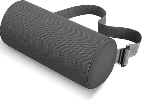 Darrahopens Commercial > Commercial Others > Office Supplies Grey Portable McKenzie Method Ergonomic Lumbar Support Roll - Adjustable Memory Foam Cylinder Pillow with Breathable Cover