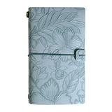 Darrahopens Commercial > Commercial Others > Office Supplies Light blue 2-Pack Vintage Floral Embossed PU Leather Journals - 192 Pages Each