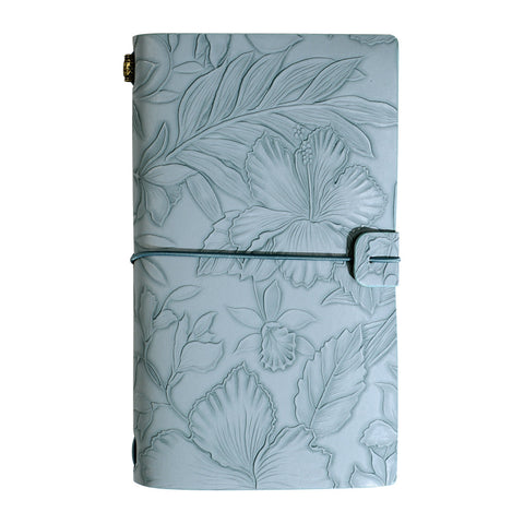 Darrahopens Commercial > Commercial Others > Office Supplies Light blue 2-Pack Vintage Floral Embossed PU Leather Journals - 192 Pages Each