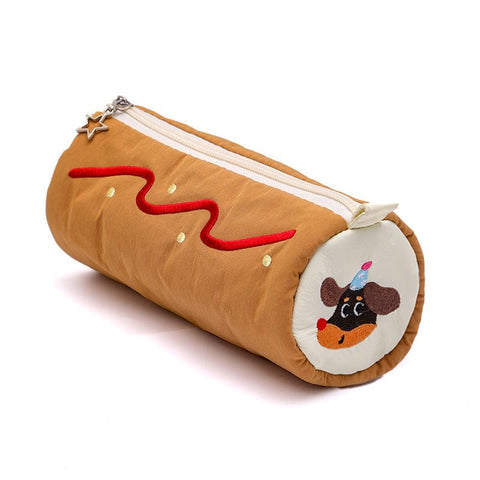 Darrahopens Commercial > Commercial Others > Office Supplies Light Coffee Brithday Dod Vibrant Color Block Pencil Case - Large Capacity Stationery Organizer for School & Office