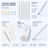 Darrahopens Commercial > Commercial Others > Office Supplies Macaron Pastel Dual-Tip Highlighter & Magnetic Mechanical Timer(Yellow) Set - Visual Time Management for Study, Cooking & Productivity