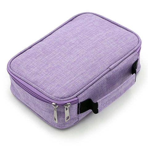 Darrahopens Commercial > Commercial Others > Office Supplies Purple Large Capacity 72-Slot Pencil Case - Multi-functional Oxford Cloth Storage for Students, Artists & Stationery (23x7x16 cm, 228g)