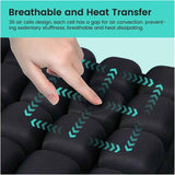 Darrahopens Commercial > Commercial Others > Office Supplies Purple Portable 3D Aircell Travel Inflatable Seat Cushion with Built-in Pump – 36 Airbags Ergonomic Pressure Relief Pad with Lycra Cover & Non-Slip Base for Office Car Flight Long Sitting