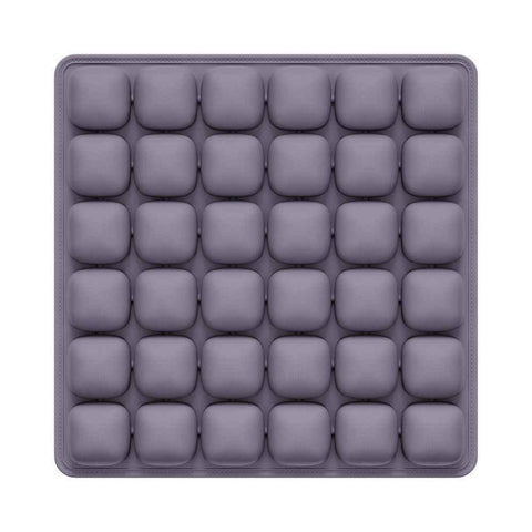 Darrahopens Commercial > Commercial Others > Office Supplies Purple Portable 3D Aircell Travel Inflatable Seat Cushion with Built-in Pump – 36 Airbags Ergonomic Pressure Relief Pad with Lycra Cover & Non-Slip Base for Office Car Flight Long Sitting
