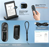 Darrahopens Commercial > Commercial Others > Office Supplies Rechargeable E-Reader Page Turner Remote with Clip - 2-in-1 Bluetooth Clicker for Kindle, Kobo, Oasis,Reusable Page Flipper for eBook Reading & Photography