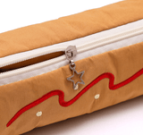 Darrahopens Commercial > Commercial Others > Office Supplies Red Vibrant Color Block Pencil Case - Large Capacity Stationery Organizer for School & Office