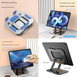 Darrahopens Commercial > Commercial Others > Office Supplies Study Focus Timer (red) and Foldable Metal Tablet Stand (Silver) Set, Mechanical Countdown Timer with Adjustable Aluminium Alloy Device Holder