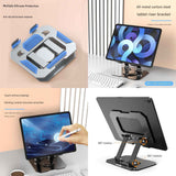 Darrahopens Commercial > Commercial Others > Office Supplies Study Focus Timer (White) and Foldable Metal Tablet Stand (Silver) Set, Mechanical Countdown Timer with Adjustable Aluminium Alloy Device Holder