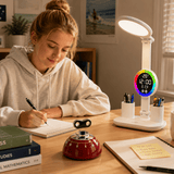 Darrahopens Commercial > Commercial Others > Office Supplies Study Smarter Bundle LED Reading Lamp with Smart Display Pen Holders & Red Magnetic Countdown Timer