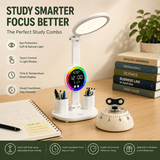 Darrahopens Commercial > Commercial Others > Office Supplies Study Smarter Bundle LED Reading Lamp with Smart Display Pen Holders & White Magnetic Countdown Timer