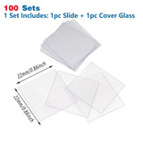 Darrahopens Commercial > Commercial Others > Pharmaceutical Supplies 100set Microscope Slide Coverslips for Laboratory Use Glass Slides Research Tool