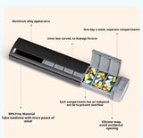 Darrahopens Commercial > Commercial Others > Pharmaceutical Supplies 7 Day Weekly Pill Organizer Premium Stylish Aluminum Large Capacity Pill Box for Supplements, Pills, Vitamins and Medication