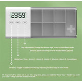 Darrahopens Commercial > Commercial Others > Pharmaceutical Supplies Portable Pill Organizer with Sound Flashing Light and Vibration Alarm, Weekly Pill Dispenser, Countdown Timer, Pill Box Large Capacity Medicine Organizer