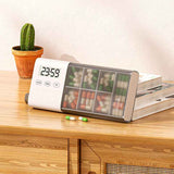Darrahopens Commercial > Commercial Others > Pharmaceutical Supplies Portable Pill Organizer with Sound Flashing Light and Vibration Alarm, Weekly Pill Dispenser, Countdown Timer, Pill Box Large Capacity Medicine Organizer