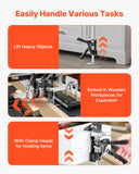 Darrahopens Commercial > Commercial Others > Pharmaceutical Supplies VEVOR Labor Saving Arm Jack, 2 PCS 200 kg Bearing Capacity, Lifting up to 165 mm, Metal Hand Lifting Jack Tool with Magnetic Level, 2 Adjustment Modes, for Door, Window, Furniture, Woodworking, Black