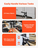 Darrahopens Commercial > Commercial Others > Pharmaceutical Supplies VEVOR Labor Saving Arm Jack, 2 PCS 200 kg Bearing Capacity, Lifting up to 235 mm, Metal Hand Lifting Jack Tool with Magnetic Level, 2 Adjustment Modes, for Door, Window, Furniture, Woodworking, Black
