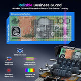 Mixed Denomination Money Counter with Counterfeit Detection, Touch Screen, and CIS/UV/MG/IR/MT, USD, AUD, EUR, CAD Cash Counter for Business, Merchant In Australia - Darrahopens