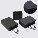 Darrahopens Commercial > Packaging > Packaging Tape 150Pcs Bulk Black Paper Bags Gift Shopping Carry Craft Bag With Cutton Handles - 17*24*10cm In Australia - Darrahopens