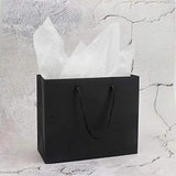 Darrahopens Commercial > Packaging > Packaging Tape 150Pcs Bulk Black Paper Bags Gift Shopping Carry Craft Bag With Cutton Handles - 17*24*10cm In Australia - Darrahopens