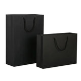 Darrahopens Commercial > Packaging > Packaging Tape 150Pcs Bulk Black Paper Bags Gift Shopping Carry Craft Bag With Cutton Handles - 17*24*10cm In Australia - Darrahopens