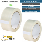 Darrahopens Commercial > Packaging > Packaging Tape 2 Rolls Packing Heavy Duty Packing Packaging Tape EXTRA STRONG 52 Microns 48mm