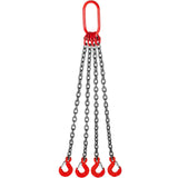 Darrahopens Commercial > Packaging > Packaging Tape VEVOR Chain Sling, 8 mm x 1m Lifting Chains with Hooks, G80 Engine Chain Hoist Lifts, 5 Ton Load Capacity Lifting Sling Chains for Engine Hoist, Engine Lift Chain with 4 Leg Grab Hooks Heavy Duty