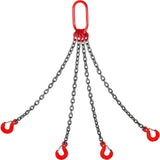Darrahopens Commercial > Packaging > Packaging Tape VEVOR Chain Sling, 8 mm x 1m Lifting Chains with Hooks, G80 Engine Chain Hoist Lifts, 5 Ton Load Capacity Lifting Sling Chains for Engine Hoist, Engine Lift Chain with 4 Leg Grab Hooks Heavy Duty