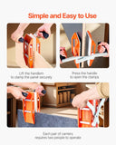 Darrahopens Commercial > Packaging > Packaging Tape VEVOR Double Handed Stone Carrying Clamps, 299 kg Load Capacity, 2 Pack Granite Panel Carriers Lifting Tools with Rubber-lined (0-60 mm), Heavy Duty lifting Clamps for Plywood, Glass, Granite