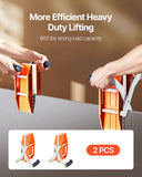Darrahopens Commercial > Packaging > Packaging Tape VEVOR Double Handed Stone Carrying Clamps, 299 kg Load Capacity, 2 Pack Granite Panel Carriers Lifting Tools with Rubber-lined (0-60 mm), Heavy Duty lifting Clamps for Plywood, Glass, Granite