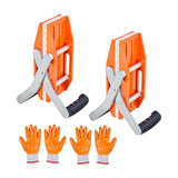 Darrahopens Commercial > Packaging > Packaging Tape VEVOR Double Handed Stone Carrying Clamps, 299 kg Load Capacity, 2 Pack Granite Panel Carriers Lifting Tools with Rubber-lined (0-60 mm), Heavy Duty lifting Clamps for Plywood, Glass, Granite