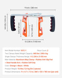 Darrahopens Commercial > Packaging > Packaging Tape VEVOR Double Handed Stone Carrying Clamps, 299 kg Load Capacity, 2 Pack Granite Panel Carriers Lifting Tools with Rubber-lined (0-60 mm), Heavy Duty lifting Clamps for Plywood, Glass, Granite