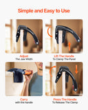 Darrahopens Commercial > Packaging > Packaging Tape VEVOR Plywood Carrier, 90.7 kg Single Clamp Capacity, 2 Pack Adjustable Drywall Carrying Tool for 0-25.4 mm Thickness Boards, Plywood Carrier with Non-Slip Grips for Plastic Boards, Plywood, Drywall