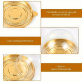 Darrahopens Commercial > Packaging > Postage Satchels & Boxes 100pcs Round Gold Plastic Bakery Food Packaging Boxes for Cake Dessert Packaging