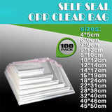 Darrahopens Commercial > Packaging > Postage Satchels & Boxes 100Pcs Self-Adhesive Clear Opp Cellophane Bags with Air Hole - 6*6+2cm