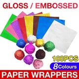 Darrahopens Commercial > Packaging > Postage Satchels & Boxes 100PCS Tin Foil Aluminium Wrapping Square Chocolate Wrappers 15CM - Purple/Gloss